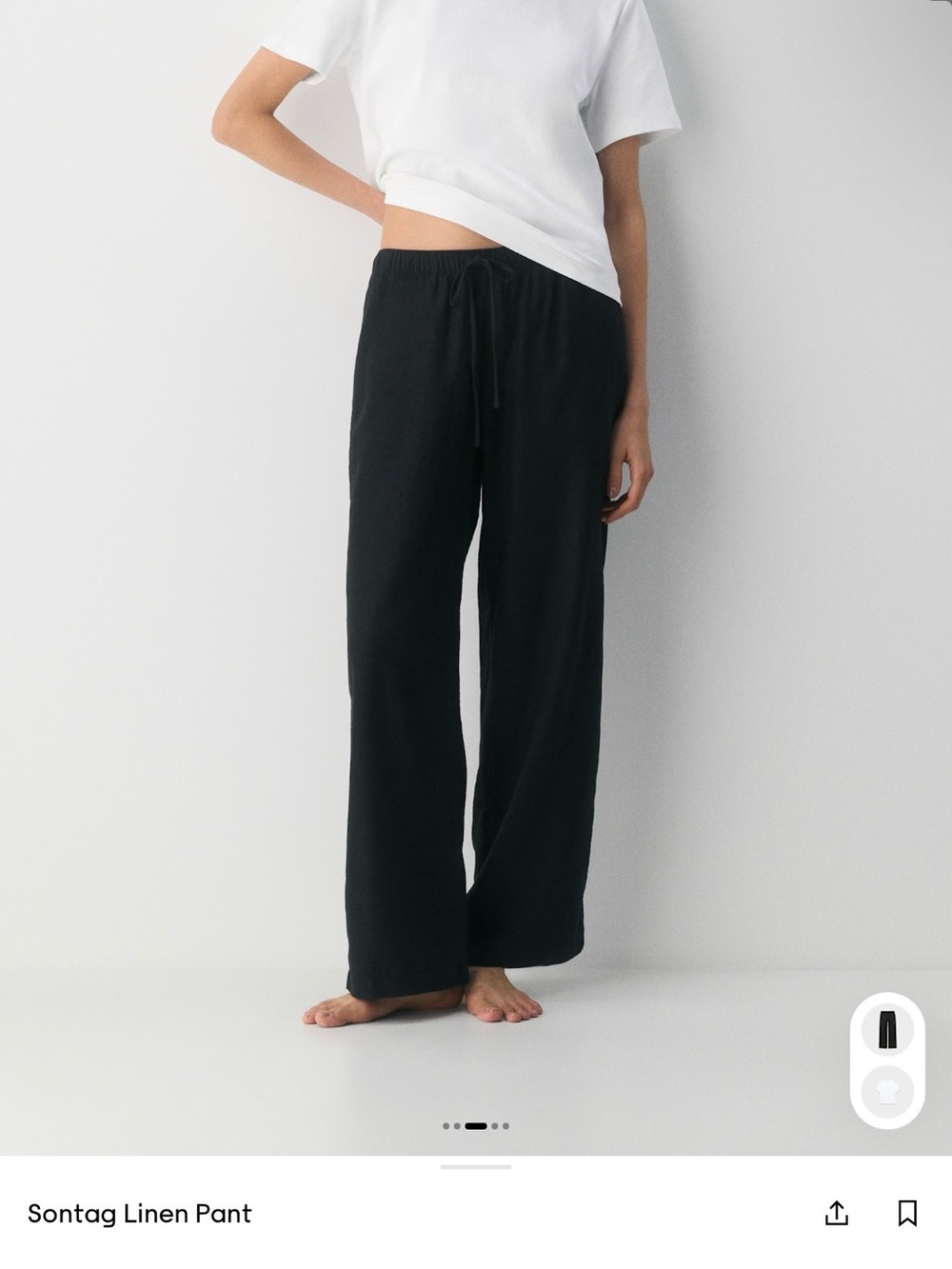 Babaton Sontag Black Linen Pants
